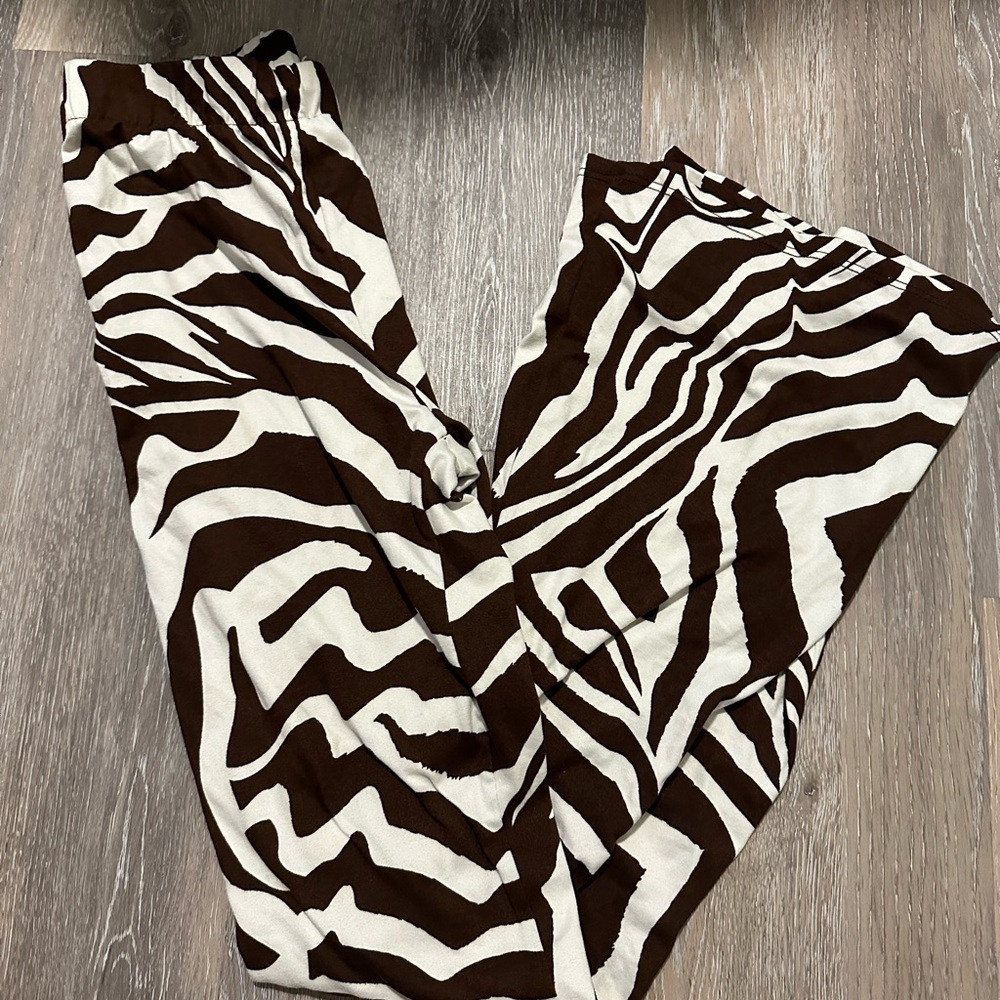 Urban Outfitters Zebra Striped Flare Pants